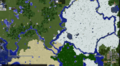Partial map of the early days of v2 showing [[Southland Island]