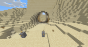 Sand dune base near spawn